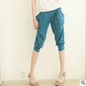 Dark Blue Loose Fashion Women's Pants