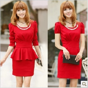 Red With Sleeves Mini Bridesmaid Dresses