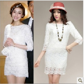 White Lace With Sleeves Bridesmaid Dresses
