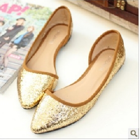 Gold Elegant Dress Sandals Flats