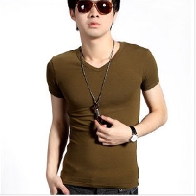 V Neck Casual Short Sleeve Men's T-Shirts