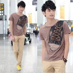 Coffee Shoes Images On Short Sleeve Men's T-Shirts