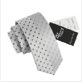 Gray Small Dots On Silk Ties