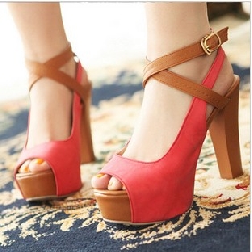 Red Sexy Waterproof Women's Dress Shoes