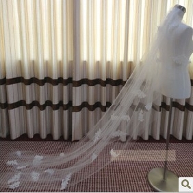 White Tulle One Layer Bridal Veils