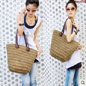 Brown Straw Fashion Shoulder Bags