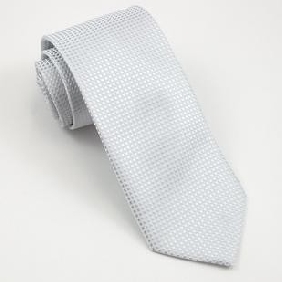 Silver Business With Small Lattice Ties