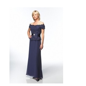 Purple Lace Chiffon Ankle Length Mother of the Bride Dresses