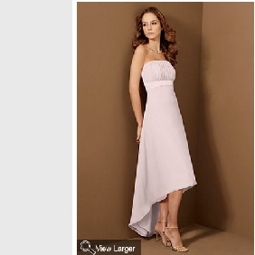 Knee Length Chiffon White Bridesmai Asymmetrical Wedding Dresses
