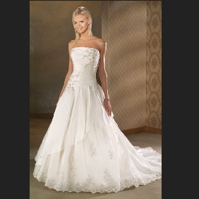 White Lace Taffeta Backless Court Train Asymmetrical Wedding Dresses