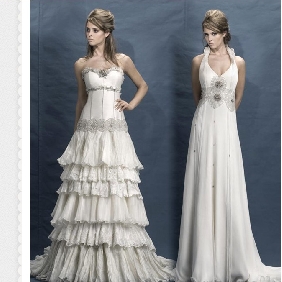 Ivory Sleeveless Layered Beading Asymmetrical Wedding Dresses