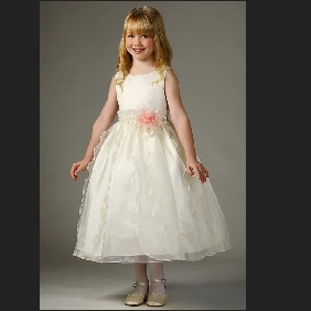 White Tulle Ruffles With Zipper Flower Girl Dresses