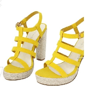 Yellow Summer New With Straps Women's Sandals