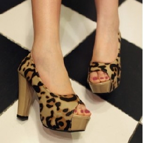 Leopard Grain High Heel Sexy Party Women's Sandals