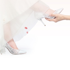 White Elegant Sexy Lace Women's Evening Shoes