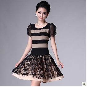 Black Short Sleeves Mini Summer Dresses
