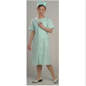 Green Short Sleeve Hospital Receptionist Uniforms