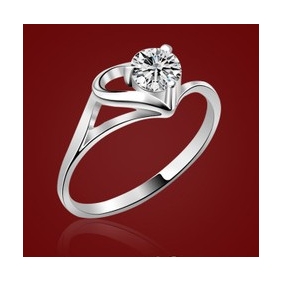Heart Shape Shiny Diamond Anti Slip Wedding & Engagement Rings