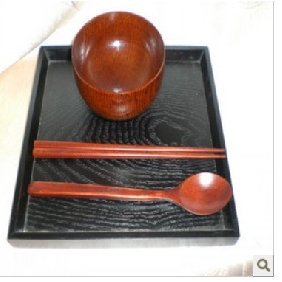 Bowl Spoon Cute Environmental Handmade Wooden Dinnerware