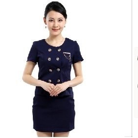 Blue Hotel Design Short Sleeves Uniforms