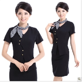 Black With Silk Scarves Hotel Design Uniforms