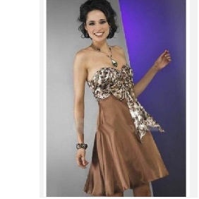 Sleeveless Satin Halter Knee Length Leopard Bridesmaid Dresses
