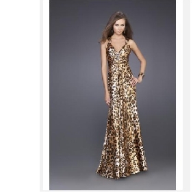 Leopard Halter Straps Sexy Elegant Bridesmaid Dresses