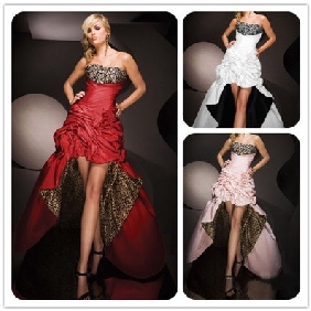 Sleeveless With Ruffles Leopard Bridesmaid Dresses