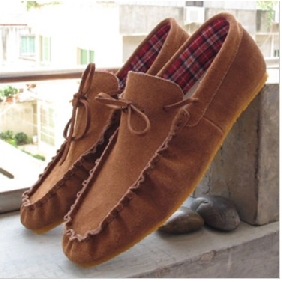Brown Lace Up Real Leather Punk Men's Casual Shoes