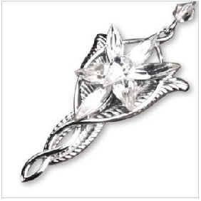 Lord Of The Rings Shiny Diamond Leaf Shape Necklaces