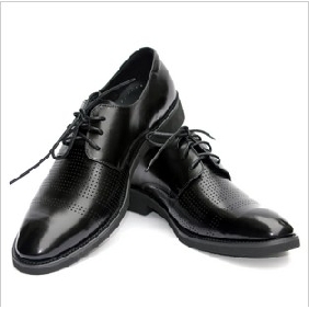 Genuine Leather Black Lace Up Men's Dress Shoes