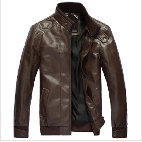 Brown Windproof Washable Fashion Men's Jackets & Coats
