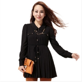 Black Chiffon With Buttons Ruffles Women's Tank Tops
