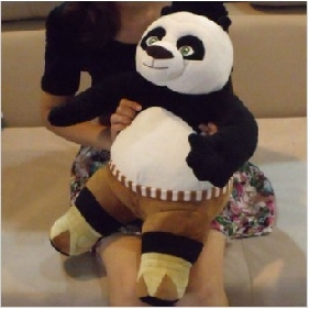White Black Panda Shape PP Cotton Stuffed & Plush Animal