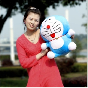 Pokonyan White Blue PP Cotton Stuffed & Plush Animal