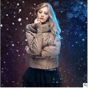 Khaki Short Style Casual Slim Women's Jackets & Coats