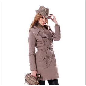 Nylon Cotton Water Resistant Long Style Women's Jackets & Coats