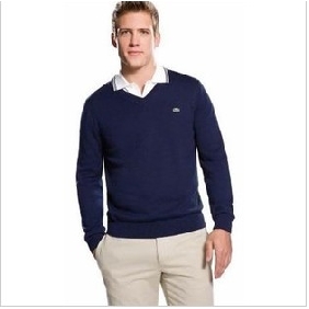 Blue V-neck Formal Business Men's Sweaters