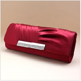 Red Ruffle Diamond Party Elegant Evening Bags