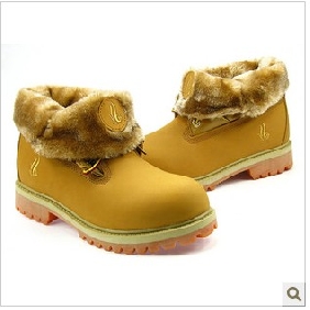 Brown Wool Anti Slip Winter Fashion Men's Casual Boots