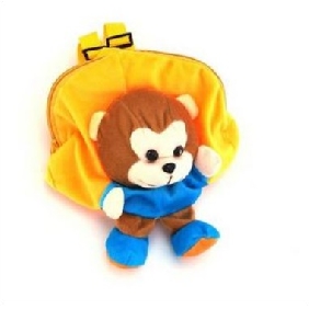 Yellow Monkey Images With Zipper Kids Backpacks