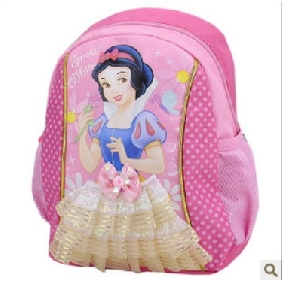 Pink Shiny Princess Cartoon Nylon Kids Backpacks