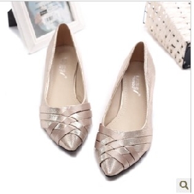 Flat Bottom With Lattice Satin Women's Casual Shoes