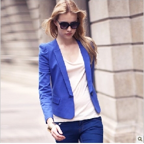 Royal Blue Office Lady Fashion Autumn Women's Suits