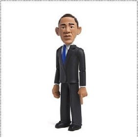 Black Barack Obama With Suit Action Figure