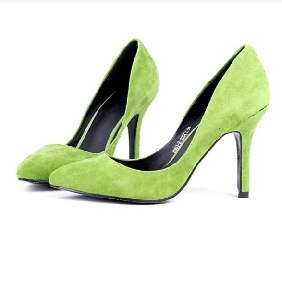 Green Super High Heel Sexy Fashion Women's Dress Shoes