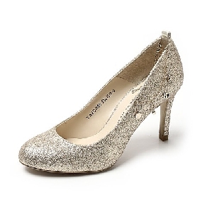 Silver Shiny Super Comfortable Women's Dress Shoes