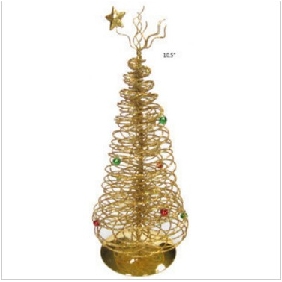 Gold Tree With Balls 85CM High Christmas Decorations