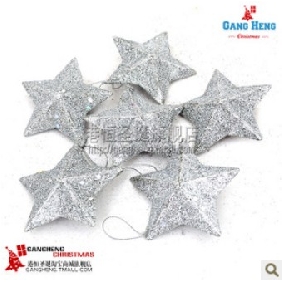 Silver 7CM 100 Pieces Star Christmas Decorations