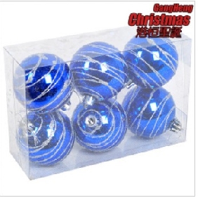 Blue 60 Pieces Ball Christmas Decorations